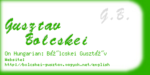 gusztav bolcskei business card