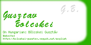 gusztav bolcskei business card